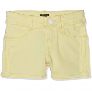 IKKS Junior Short Denim Jaune Clair Bandes Tressees, Pantalones Cortos para Niñas, Amarillo 71, 14 años
