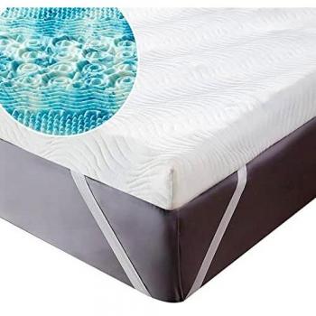 Bedsure Topper Viscoelastico 140x190 7cm - Sobrecolchon de Espuma Hipoalergénico con Memoria, Colchoncillo Cama 140 Ergonómico con 1 Funda Extraíble y Lavable, Mattress Topper Memory Foam