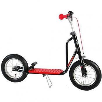 Volare Autoped 12 Inch Junior Foot Brake Black/Red - Patinete con freno trasero, ruedas de 12 pulgadas, diseño en negro y rojo, adecuado para niños