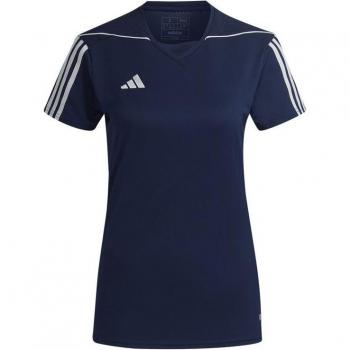Camiseta de fútbol adidas Tiro 23 mujer, manga corta, diseño moderno, tejido ligero y transpirable, tecnología Climalite para control de humedad, ajuste regular