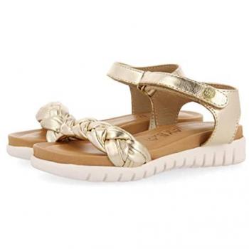 Gioseppo Sandalias de Piel Color Oro con Pala de Trenzada para Niña Bruyeres, características: sandalias, piel, color oro, pala trenzada, modelo Bruyeres