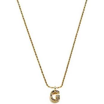 Gargantilla Pertegaz colección INICIALES mujer 41 cm. metal bañado oro colgante inicial G 1.5 cm.