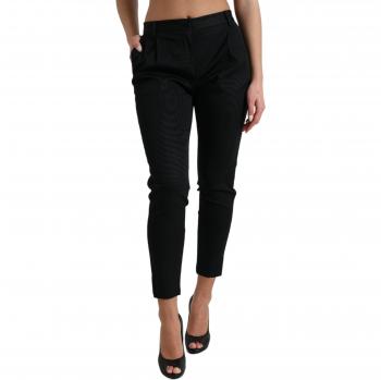 Dolce & Gabbana Black High Waist Skinny Cropped Pants - IT40|S, Female, Size: XS