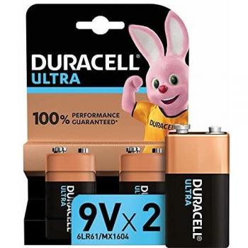 Duracell - Pila alcalina Ultra Power - 9 V - 2 pilas