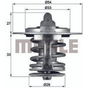 Termostato de refrigerante MAHLE TX 84 77, compatible con sistemas de refrigeración, diseñado para regular la temperatura del motor, fabricado con materiales de alta calidad para garantizar durabilidad y eficiencia