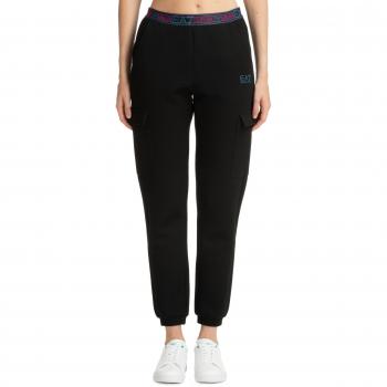 Emporio Armani EA7 Elastic Waist Logo Sweatpants Black Female Size S