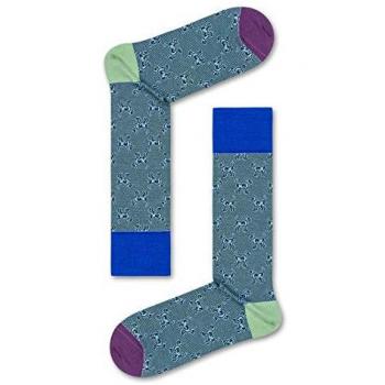 Calcetines Altos Estampados de Perros Laika en Teal - Happy Socks Talla 41-46