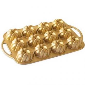 Molde Mini Bundt Tressado Premier Oro de Nordic Ware