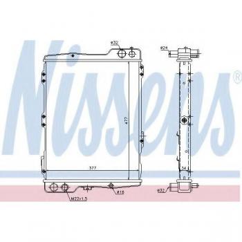 Radiador NISSENS 60442 para refrigeración del motor, compatible con diversos modelos de vehículos, fabricado con materiales de alta calidad para una óptima transferencia de calor y durabilidad, diseño eficiente que asegura un rendimiento fiable en con