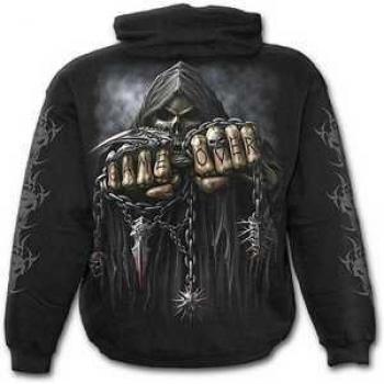 Spiral Game Over Hooded Sweater Black