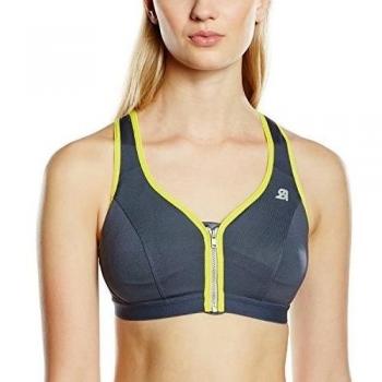 Shock Absorber Active Zipped Plunge Sport - Sujetador Mujer, color gris, talla Size 38DD