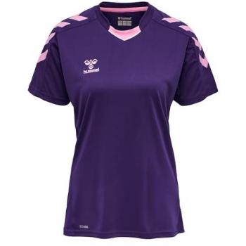Hummel hmlhmlCORE Women's Jersey - Poly Fabric, Short Sleeve, Available in Black and Violet