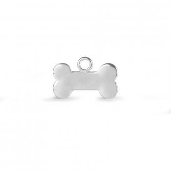 Colgante Luxenter Bone Rodio con Grabado Personalizado