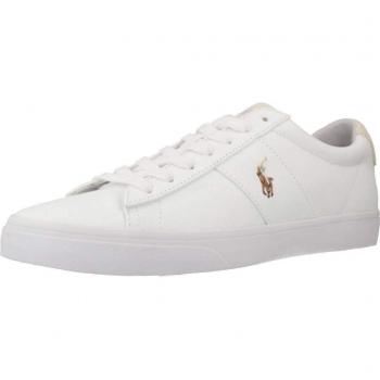 Polo Ralph Lauren Sayer White Canvas Sneakers for Men - Size 43