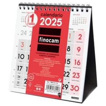 Calendario de Sobremesa Neutro 2025 con Números Grandes - Vista Mensual (Enero 2025 - Diciembre 2025) en Español
