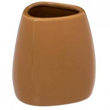 Vaso de Baño Cerámica Color Malta Marrón 8.5x7.5x9.5 cm