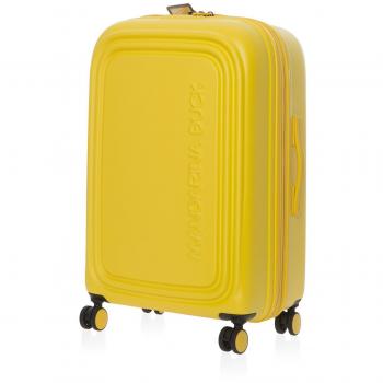 Mandarina Duck Logoduck+ Expandable Medium Trolley - Duck Yellow 69 cm with 4 Wheels