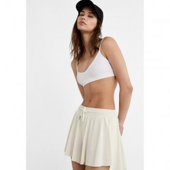 Stradivarius Flowing White Sports Shorts XS