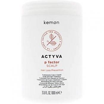 Kemon Actyva P Factor Scalp - Máscara de fortalecimiento para el adelgazamiento del cabello, 1000 ml
