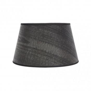Pantalla Salma E27 Madera Negra 40dx30dx25h Conica Abierta