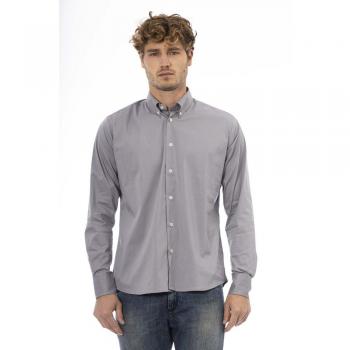 Baldinini Trend Gray Cotton Shirt - 4XL