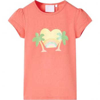 Camiseta infantil color coral 92