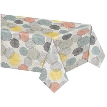 Mantel Antimanchas Rectangular de Hule al Corte, Impermeable y Lavable, 140x140 cm, Color Love Beige