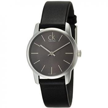 Calvin Klein K2G23107 - Reloj analógico de Cuarzo para Mujer con Correa de Piel, Color Negro