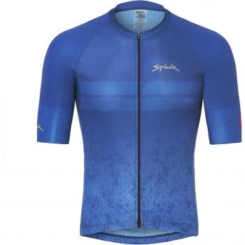 Maillot de ciclismo Spiuk All Terrain Gravel para hombre, manga corta, color azul oscuro, talla S