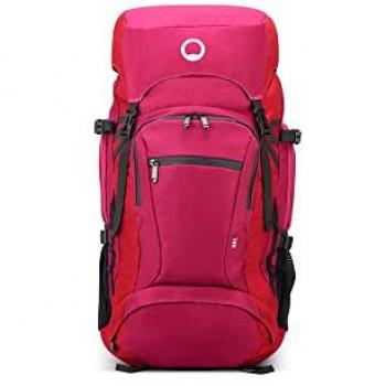 Mochila Delsey Paris Nomade 45L rosa rojo unisex de poliéster