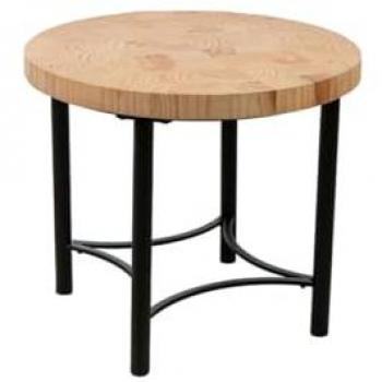 Mesa auxiliar Romimex Negro Natural Metal Madera de pino 60 x 45 x 60 cm