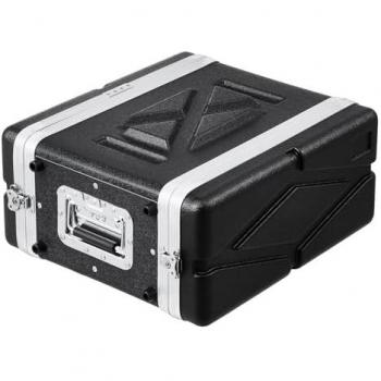 VEVOR 4U Rack Case - 14 Inch Deep ABS Transport Cabinet with Heavy-Duty Butterfly Latches and Detachable Panels for Amps, Mixers, Microphone Receivers
