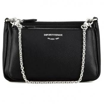 Emporio Armani Black Women's Shoulder Bag with Printed Logo, One Size