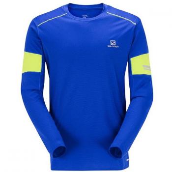 SALOMON Agile LS tee M - Camiseta, Hombre, Azul -