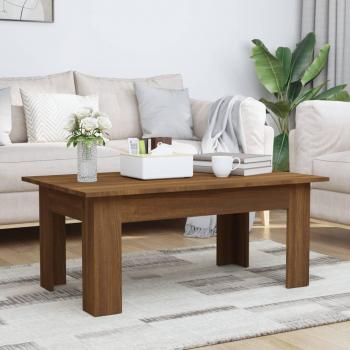 Mesa de centro madera contrachapada marrón roble 100x60x42 cm, disponible en colores Blanco, Negro y Roble Sonoma, ideal como Mesita de Salón o Comedor o Auxiliar Mesa de Café