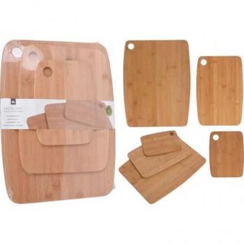 Juego de Tablas para Cortar de Bambú 3 Unidades 38x29x0.9CM