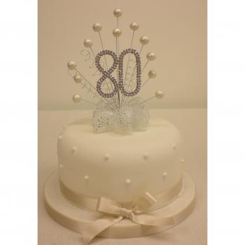 Tarta antirreventón gaalaxy perla de aerosol 80th paperbaker perlas de cumpleaños
