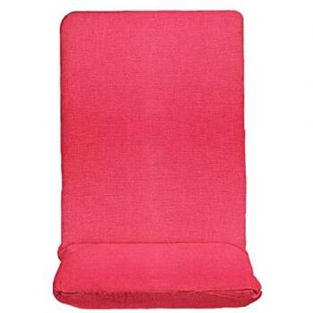 Cojín Tumbona Acolchado Relleno de Fibra y Funda de Tela con Cremallera Lavable 120 x 50 cm Rojo