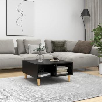 Mesa de centro aglomerado negro 60x60x30 cm vidaXL