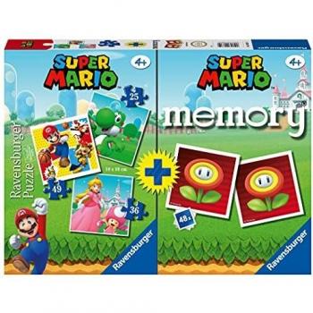 Ravensburger, Multipack Super Mario, Memory y Rompecabezas, Rompecabezas y Juego para Niños y Niñas