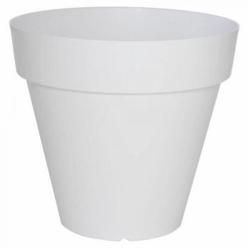 Maceta Riviera Blanco Plástico Cuadrada Ø 50 cm - Bixoto.com