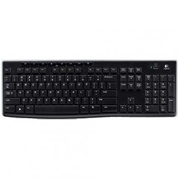 Logitech K270 - Teclado (RF inalámbrico, QWERTY, Oficina, Negro, 10m, USB)