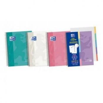 Cuaderno Oxford European A5 + Separadores 120 h 5 colores