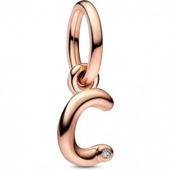 Charm Pandora Moments Oro Rosado Letra C