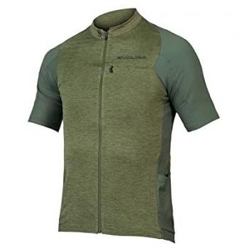 Maillot de manga corta Endura GV500 Reiver para hombre en color verde oliva, talla XL