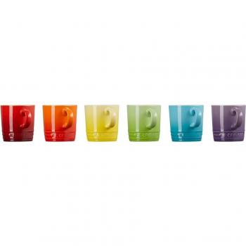 Set de 6 tazas espresso Arcoíris Le Creuset