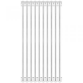 Radiador tubular de acero desmontable 4 columnas 6 elementos H66 cm Ercos JESOLO Blanco con control remoto y kit de instalación