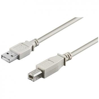 Cable USB NIMO 2 metros - Conector Tipo A-B - Color Beige