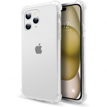 Funda PcCom Essential Antishock Transparente para iPhone 15 Pro