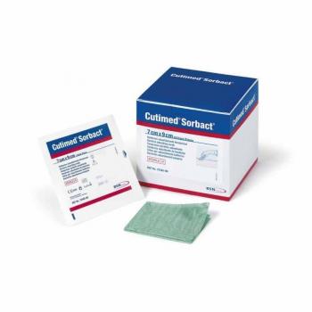 Garza Cutimed Sorbact 7x9cm para captura de bacterias y hongos, 5 piezas